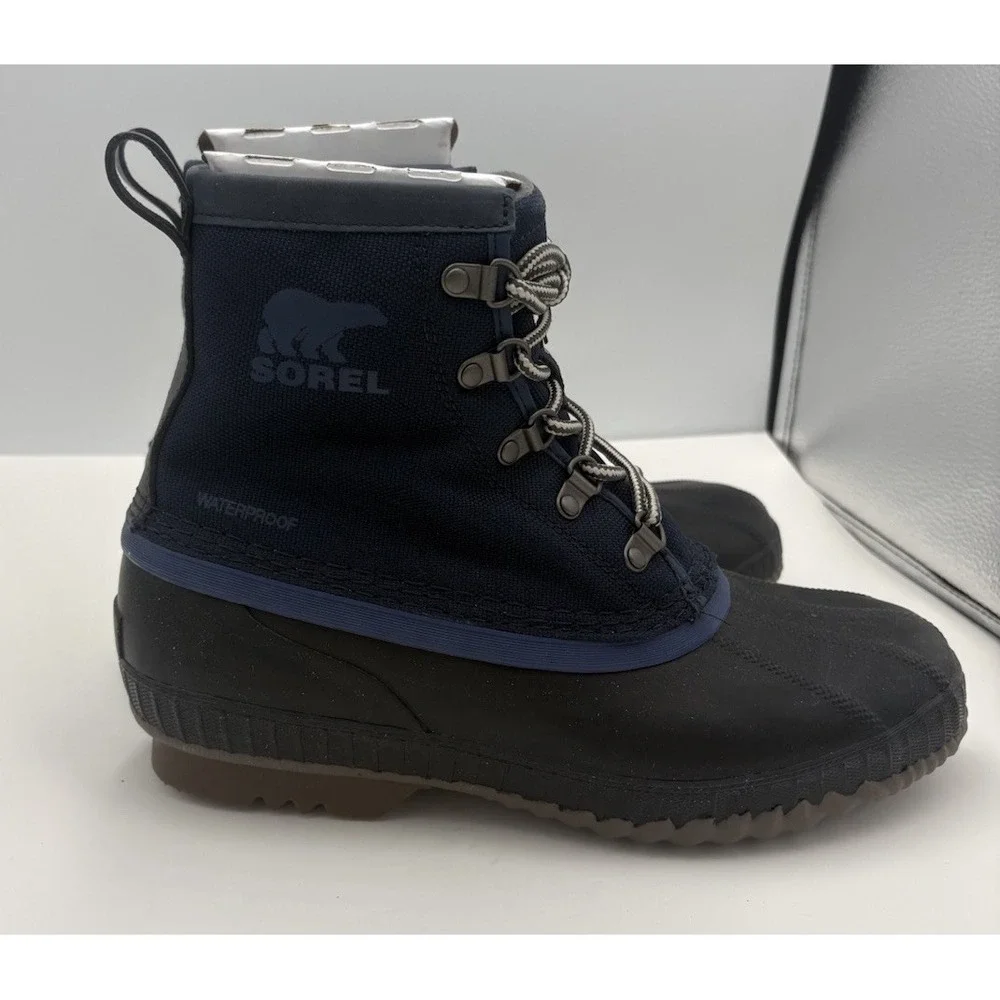 Sorel Cheyanne II Short‎ Nylon Duck Boots Collegiate Navy 8 New